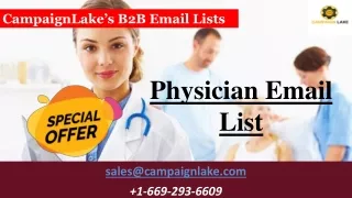 Physicians Email List | B2B Physicians Email Database Providers