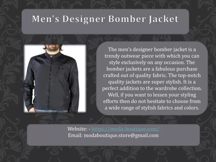 men s designer bomber jacket