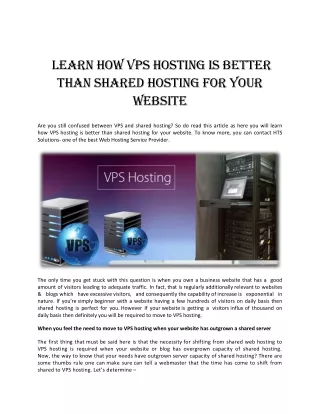 learn how vps hosting is better than shared