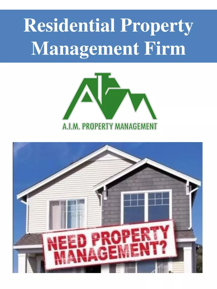 residential property management firm