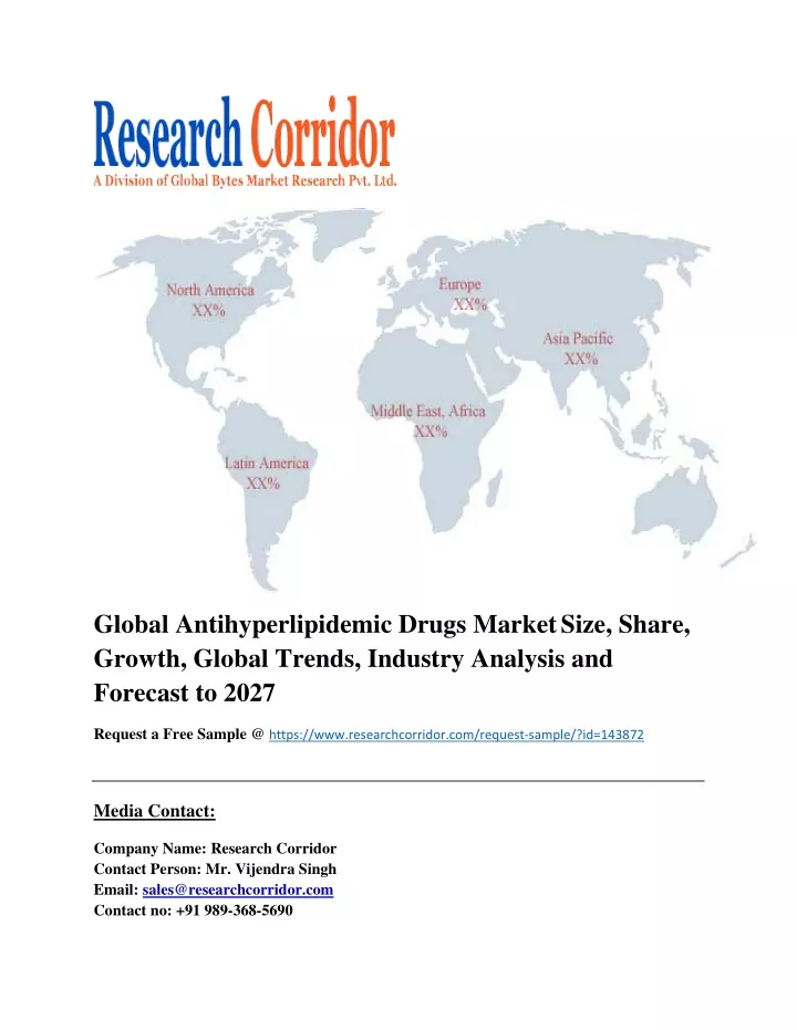 global antihyperlipidemic drugs market size share