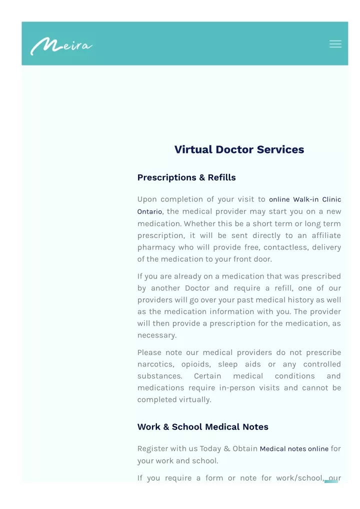 virtual doctor services