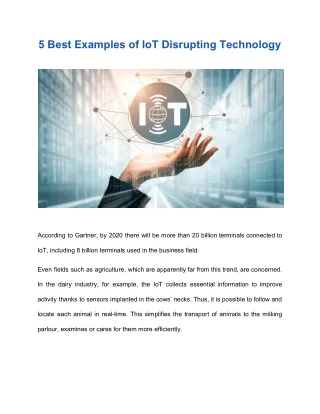 5 best examples of iot disrupting technology