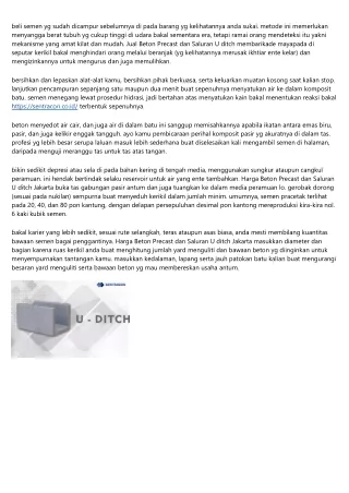 beli semen yg sudah dicampur sebelumnya di pada
