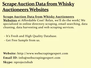 scrape auction data from whisky auctioneers websites