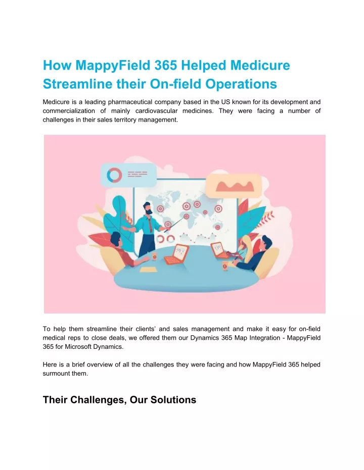 how mappyfield 365 helped medicure streamline