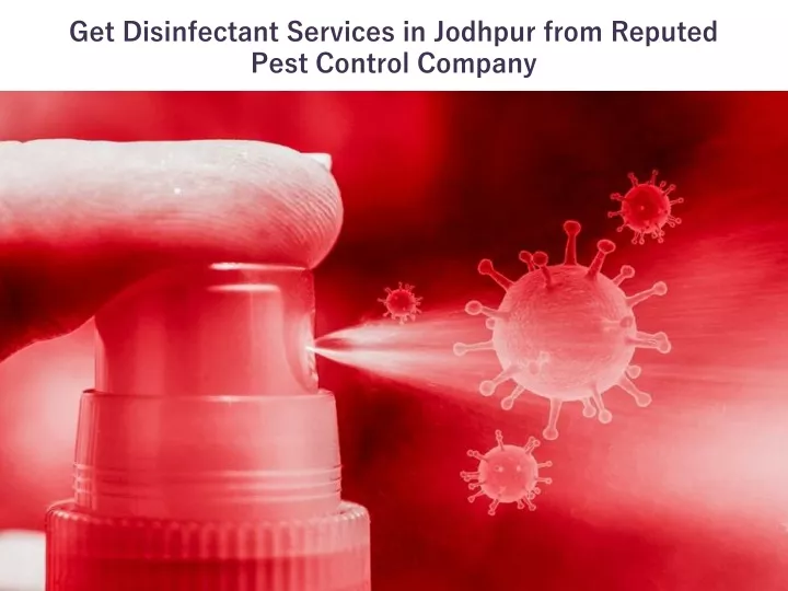 get disinfectant services in jodhpur from reputed