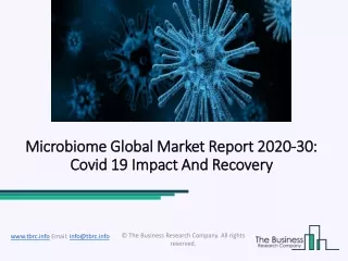 microbiome global market report 2020 30 covid 19 impact and recovery
