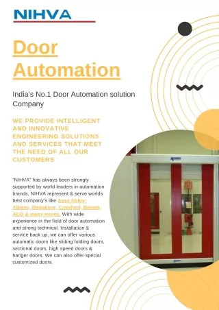 Door Automation | Door Automation System | NIHVA