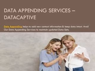 Data Appending Services | Data Append | Other Appending Services
