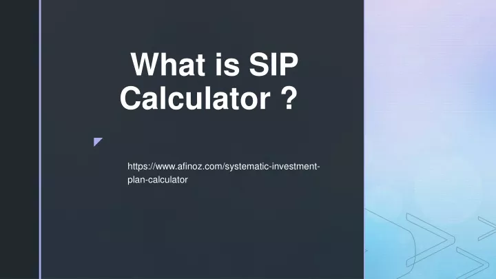 https www afinoz com systematic investment plan calculator