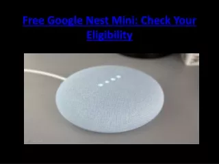 free google nest mini check your eligibility