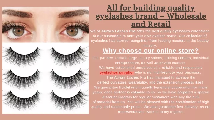 all for building quality eyelashes brand