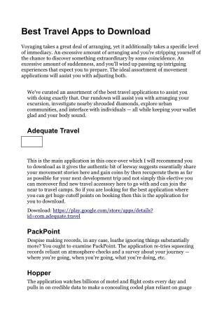 best travel apps to download