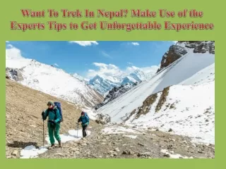 Want To Trek In Nepal? Make Use of the Experts Tips to Get Unforgettable Experience