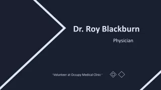 Dr. Roy Blackburn - Worked at Johnson Regional Rehabilitation Center