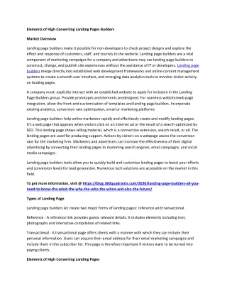 elements of high converting landing pages builders