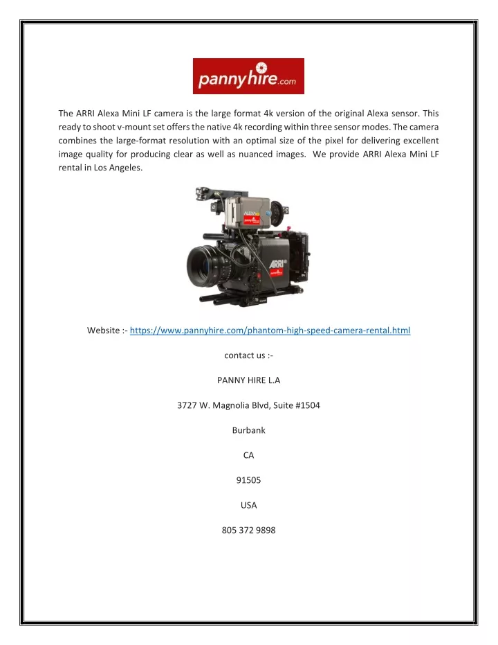 the arri alexa mini lf camera is the large format