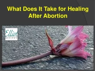 What Does It Take for Healing After Abortion