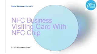 NFC Business Visiting Card With NFC Chip by iCard
