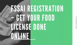 FSSAI Registration – Get Your Food License Done Online