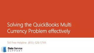solving the quickbooks multi solving