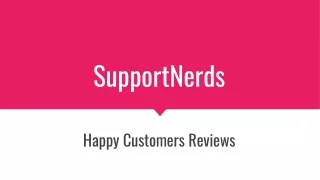 SupportNerds IT Company - Trustpilot Happy Customers Reviews