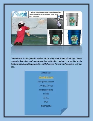 livebait com is the premier online tackle shop