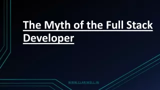 The Myth of the Full Stack Developer