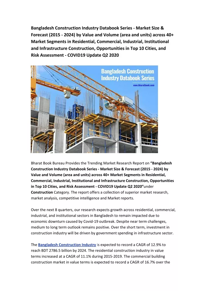 bangladesh construction industry databook series