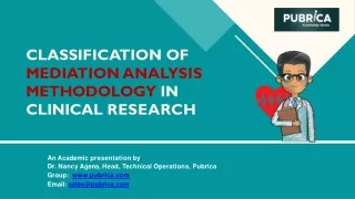 classification of mediation analysis methodology