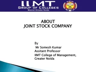 ABOUT   JOINT STOCK COMPANY O- IIMT Group of Colleges
