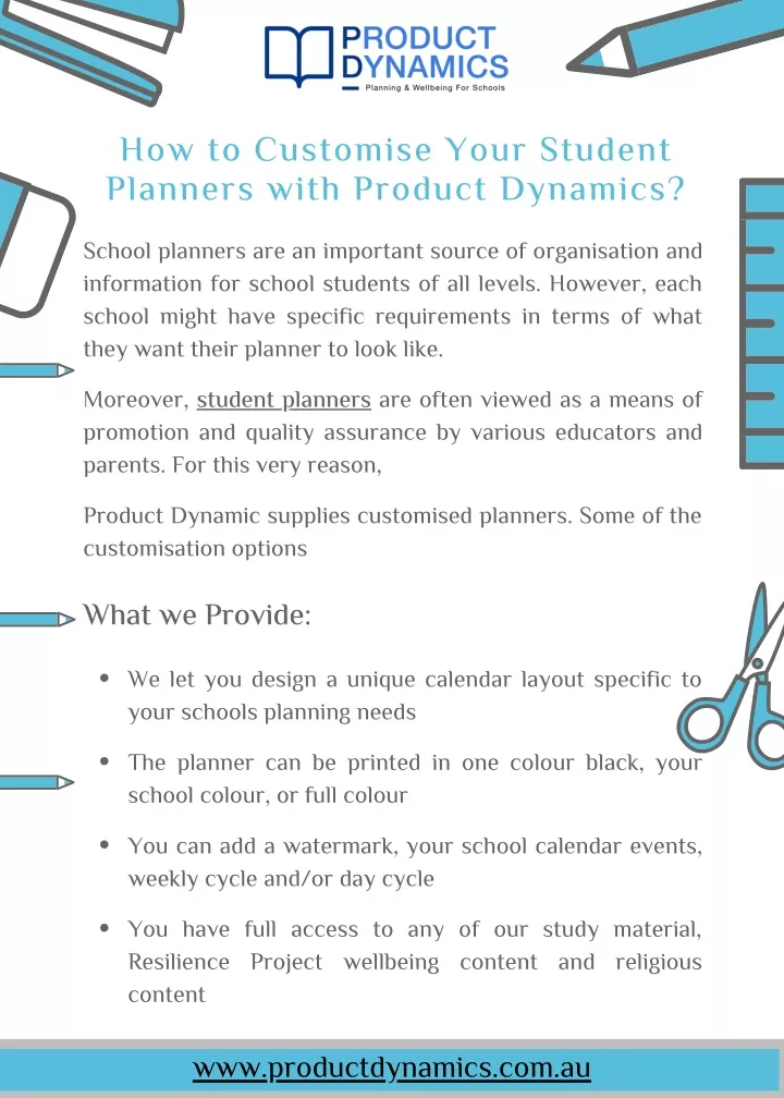 how to customise your student planners with