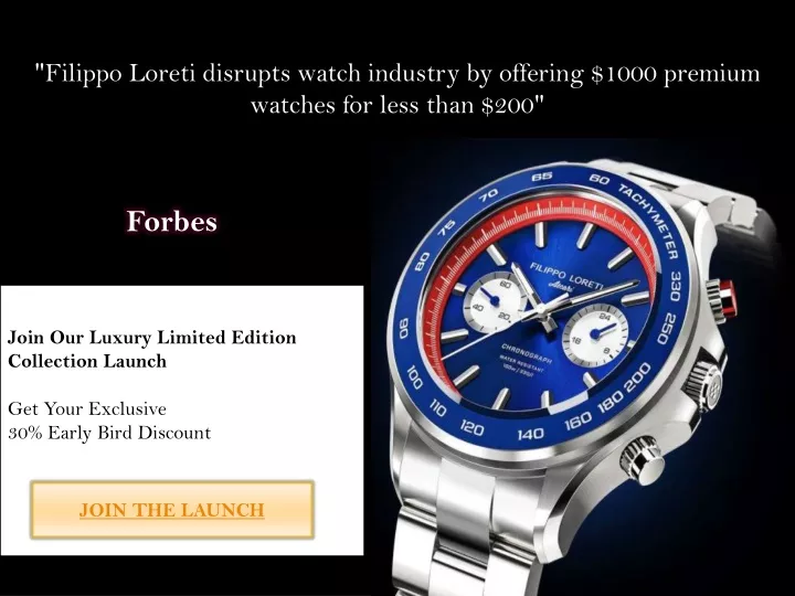 filippo loreti disrupts watch industry