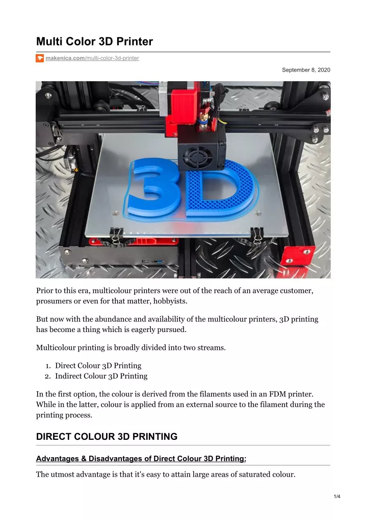 multi color 3d printer