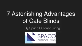 7 Astonishing Advantages of Cafe Blinds