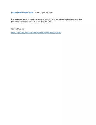 furnace repair orange county furnace repair
