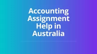 accounting assignment help in australia
