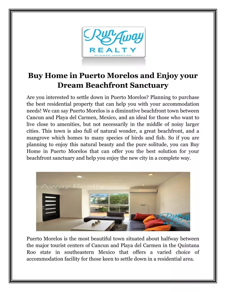 buy home in puerto morelos and enjoy your dream