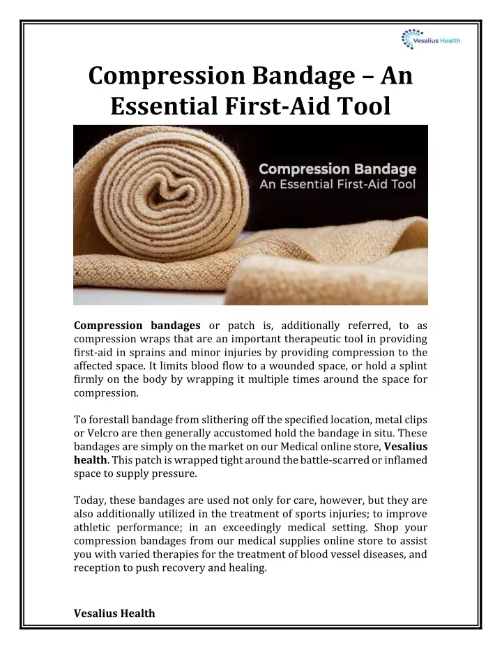 compression bandage an essential first aid tool
