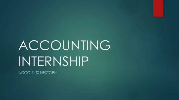 accounting internship