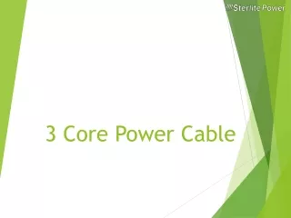 3 core power cable