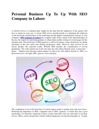 personal business up to up with seo company