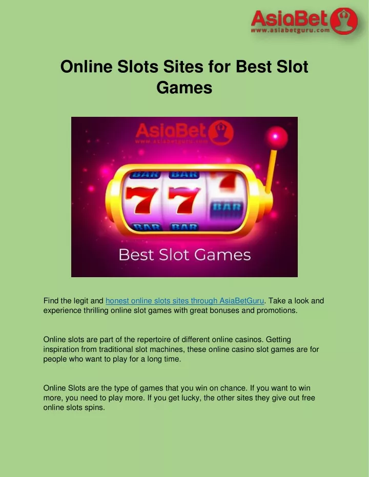 online slots sites for best slot games