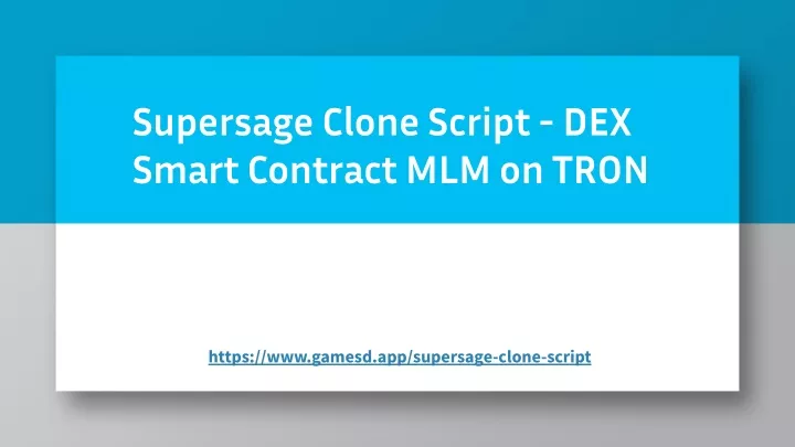 supersage clone script dex smart contract
