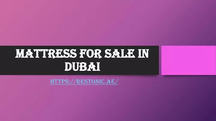 mattress for sale in dubai