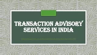 transaction advisory services in india