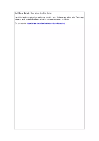 get micro script best micro job site script land