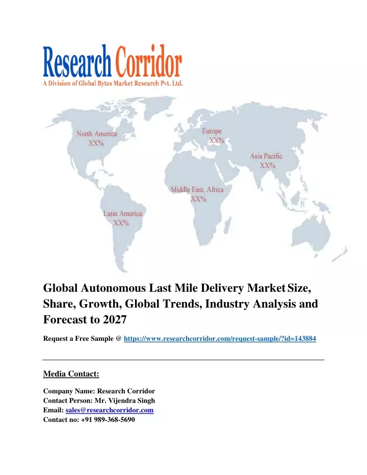 global autonomous last mile delivery market size