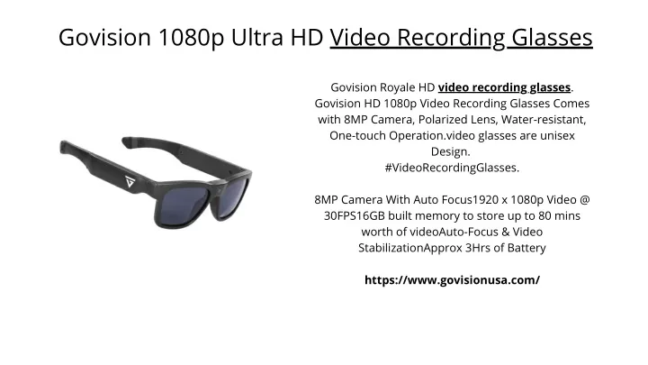 govision 1080p ultra hd video recording glasses